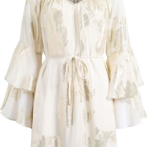 Shimmering Ruffled Mini Dress